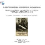 INVITACIÓN TERCERA TERTULIA LITERARIA
